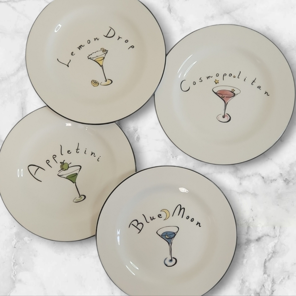 Pottery Barn Martini Dessert Plates